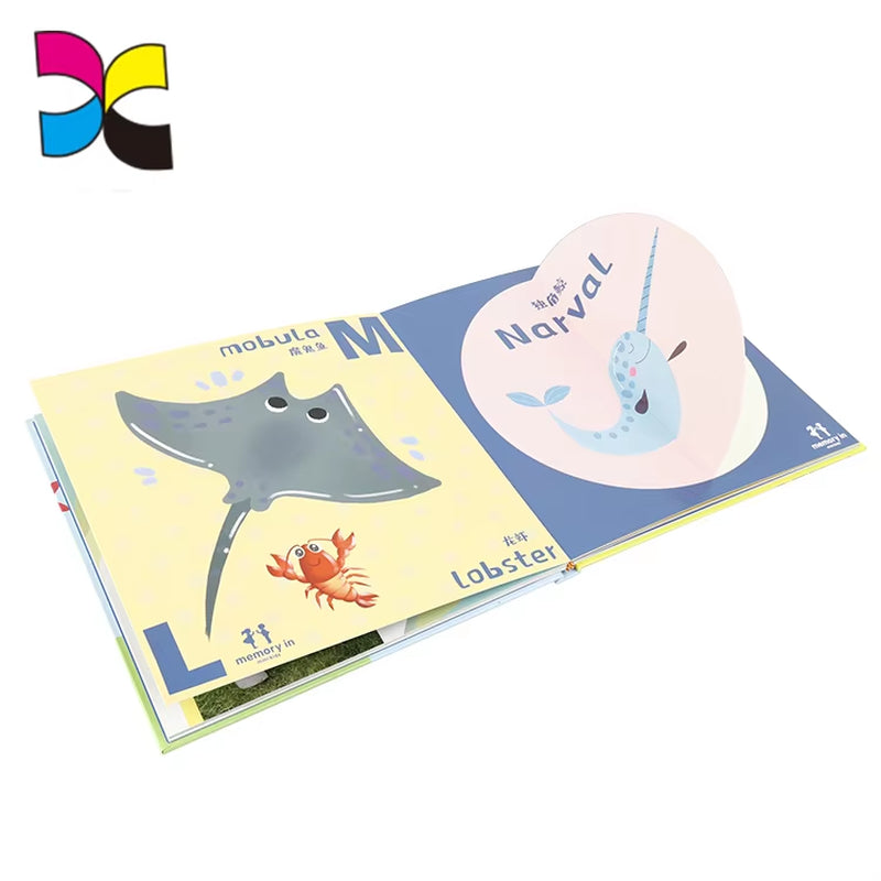 Custom Children Book Printing Color Education Children Feel and Touch Story Board Book