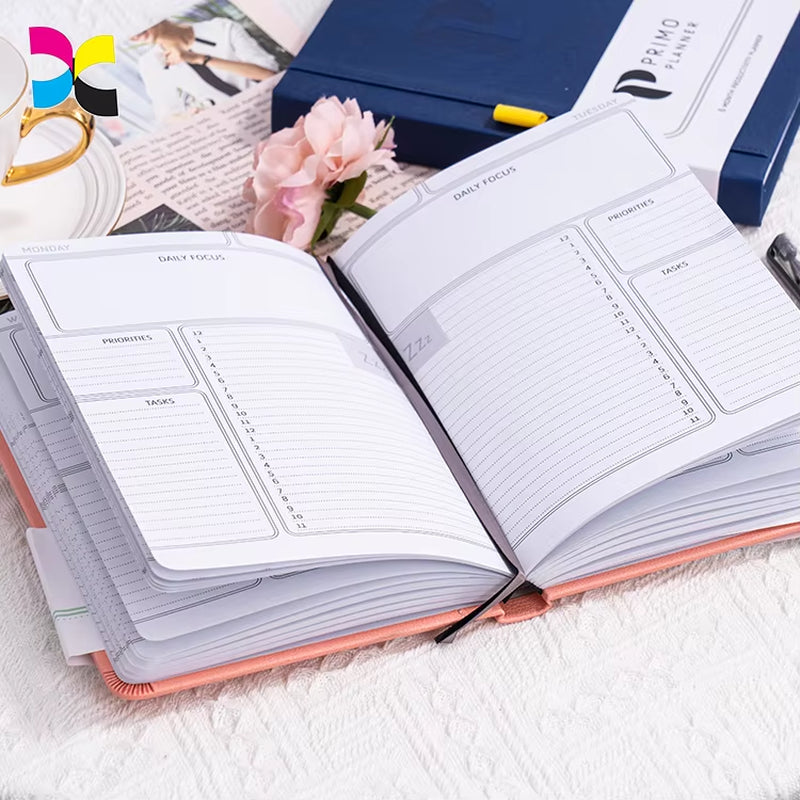 Customizable A5/A6 Hardcover Leather/Pu Planner Journal Notebook with Pen