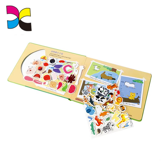 Custom  Children Book Printing Color Education Children Feel and Touch Story Board Book