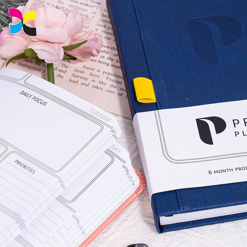 Customizable A5/A6 Hardcover Leather/Pu Planner Journal Notebook with Pen