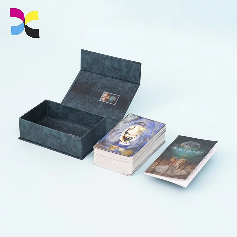 Tarot Cards Deck Gold Foil Edge Full Color Edge Custom Printing with Magnetic Board Box and Guidebook Printing