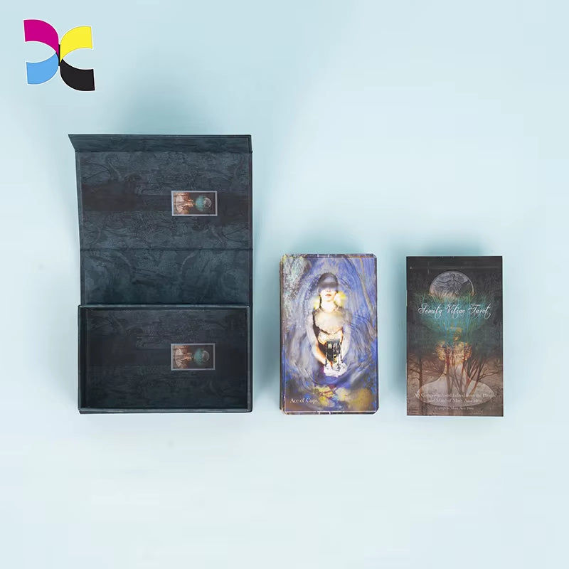 Tarot Cards Deck Gold Foil Edge Full Color Edge Custom Printing with Magnetic Board Box and Guidebook Printing