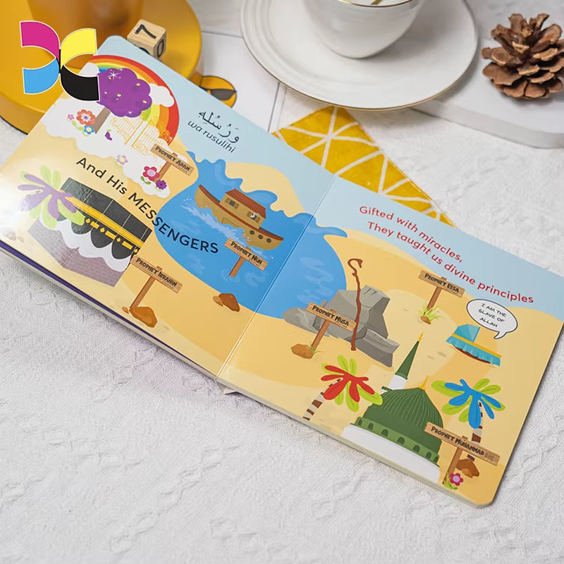Custom Print Children Coloring Photo Story Books Paper Cardboard Child Board Book Printing for Child